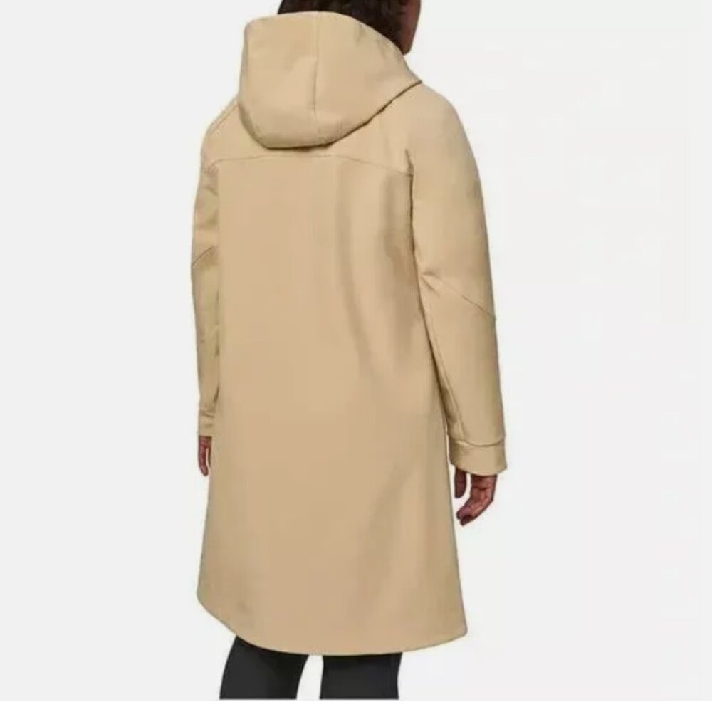Mondetta Women's Long Soft-Shell Hooded Jacket Tan Small - Picture 3 of 3